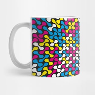 Warped Metaballs Pattern (CMYK Colour) Mug